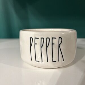 Rae Dunn PEPPER Cellar / Pepper Only / White (Part Of Stacker Canister)